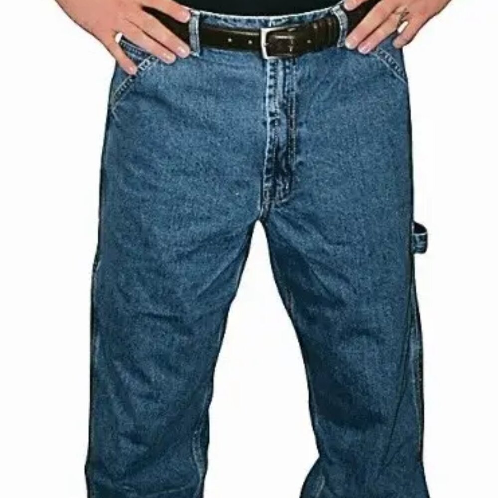 RK Brand Big Man Cotton Denim Carpenter Blue Jeans 50x30